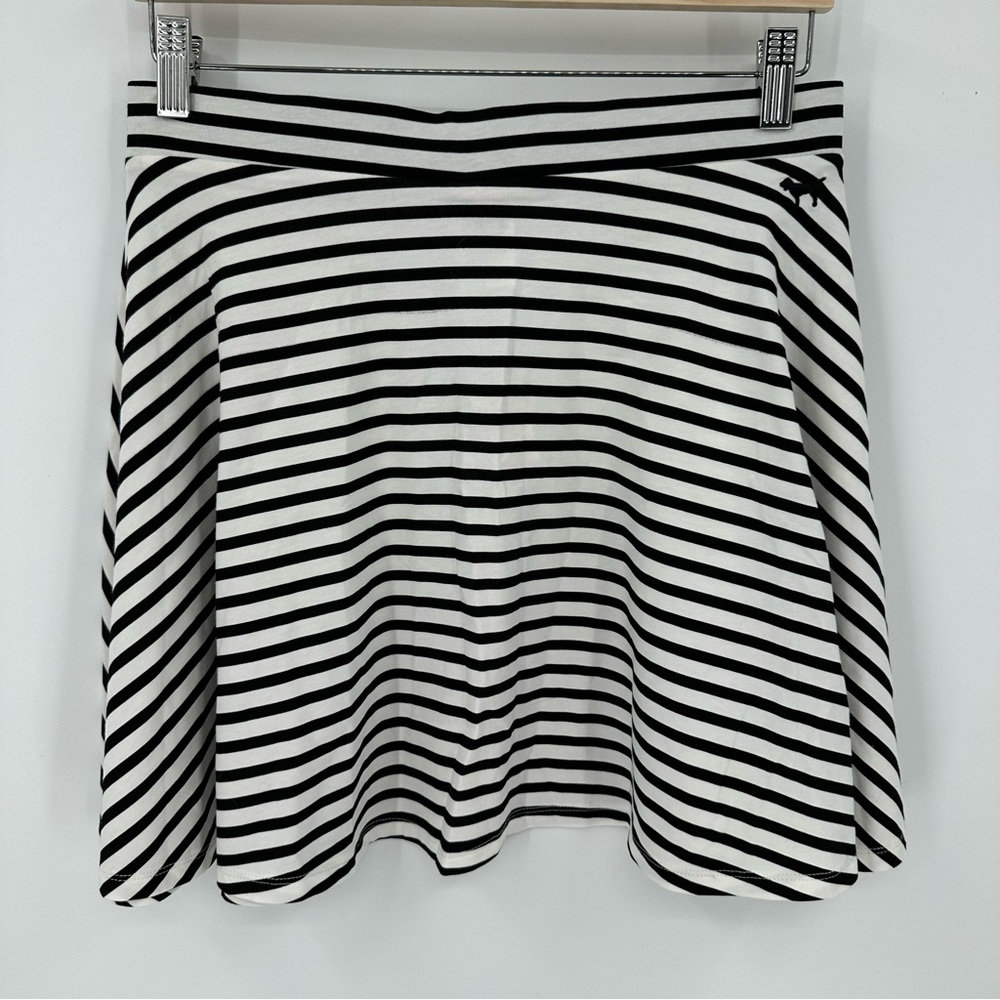 PINK Victoria's Secret Black White Striped Mini Skirt Size Large